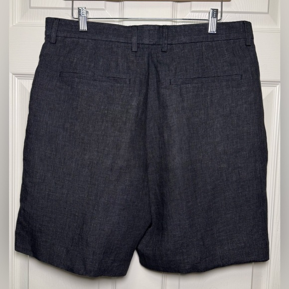 NWOT Zara Charcoal Flat Front Men's Linen Shorts - Picture 3 of 5